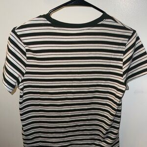 Levi's Black and White Striped Short Sleeve Tee